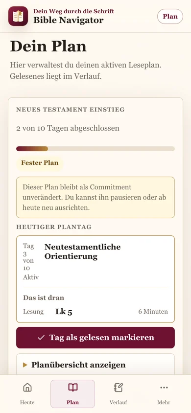 Führung: Umfang, Dauer und Fortschritt bleiben geordnet.